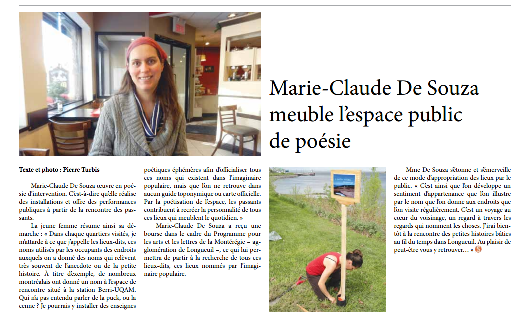 Article paru dans Point Sud